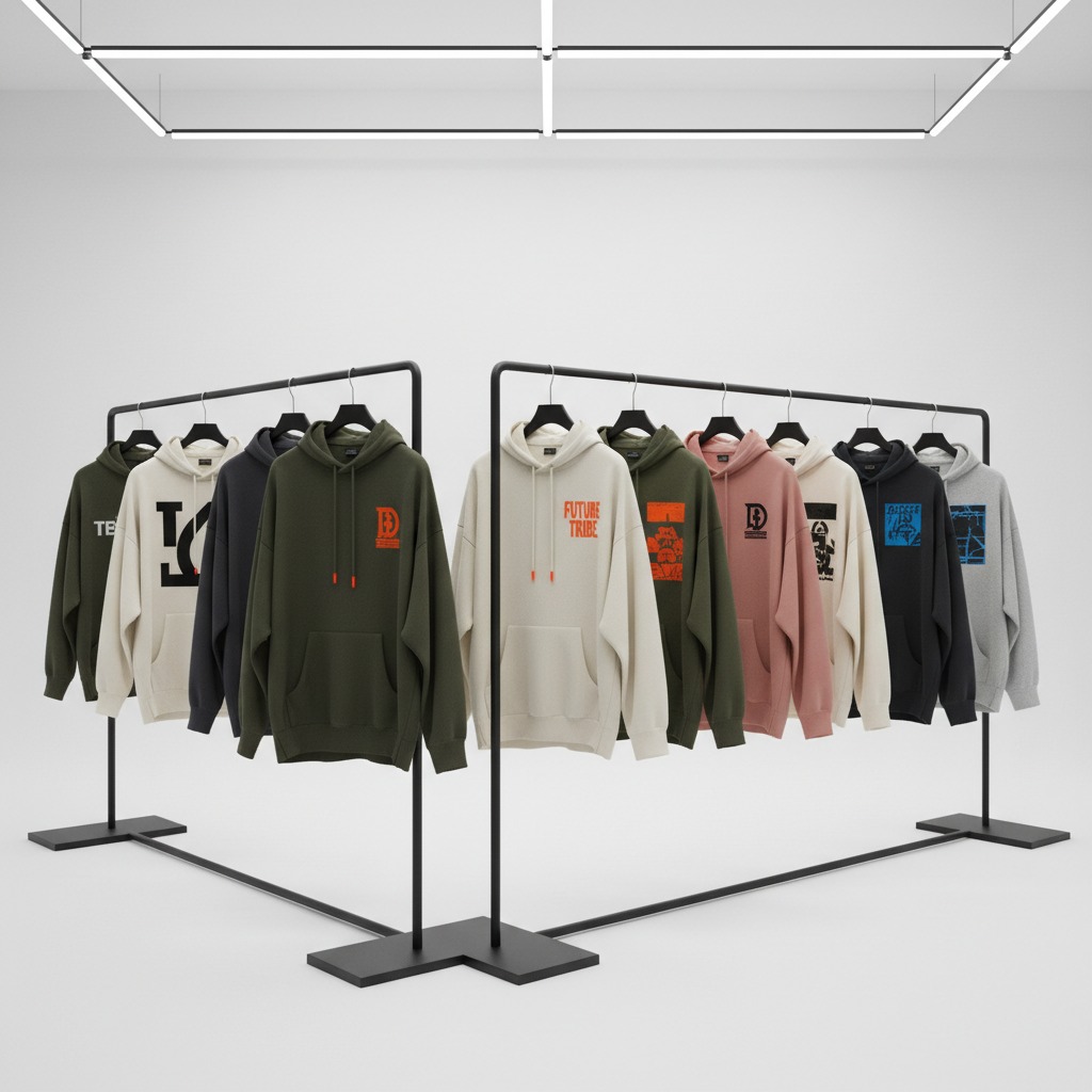 collection of hoodies